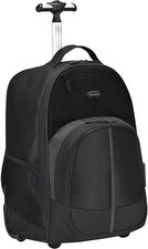 Targus 16 Inch Compact Rolling Backpack, Black - Wheeled Travel Bag, Fits...  picture