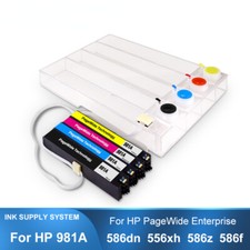 CISS For HP 981 981A 981X 981Y With Chips For HP 586z 586f 556 586 E55650 E58650 picture