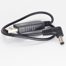 10pcs 40cm USB 2.0 A Male 5V to 12V Right Angle DC 5.5x2.1mm Male Step-Up Cable picture