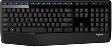Logitech K345 Wireless Keyboard with Palm Rest Full-Sized 2.4 GHz USB Receiver picture