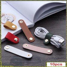 10pcs Leather Cable Management Cord Organizer Earphone Accessories Cable picture