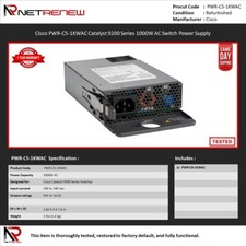 Cisco PWR-C5-1KWAC 1000W Power Supply for 9200 Switches picture