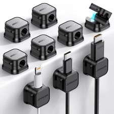 9-Pack Magnetic Cable Clips - Self-Adhesive Cord Organizer for Home & Office picture