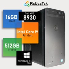 Dell XPS 8930 Tower Intel i9-9900 3.10GHz 16GB RAM 512GB NVMe WiFi+BT Win 11 Pro picture