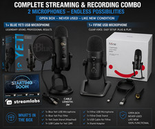Logitech Blue Yeti Game & FIFINE USB Studio Recording Microphone picture