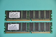 512MB (2x 256MB) Samsung PC-2700U DDR-333 DIMM RAM M368L3223FTN-CB3 305957-041 picture