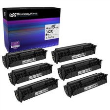 6PK Reman Replacement Laser Toner Cartridge for HP 312X CF380X HY Black picture