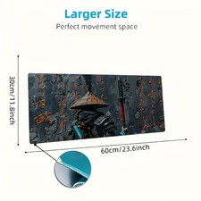 1pc Large Samurai Japanese Calligraphy Mouse Pad & Desk Mat - Non-Slip Rubber picture