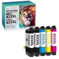 5Pack 822XL T882XL Ink Cartridge For Epson WorkForce Pro WF-3820 WF-4834 WF-4833 picture
