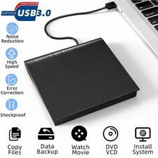 Slim External USB CD DVD ROM Writer Drive Burner Reader Player PC Laptop picture