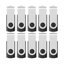 Enfain 16GB USB 2.0 Flash Memory Stick Drive Swivel Thumb Drives Bulk 10 Pack... picture