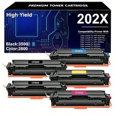 5 Pack CF500X Toner For HP 202X Color LaserJet Pro M281cdw M281fdw M254nw 202A picture