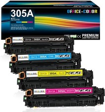305A Black,Cyan, Magenta, Yellow Toner Cartridges 4 Pack Replacement for HP..249 picture