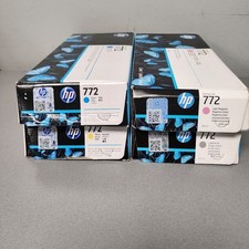 Genuine HP 772 Ink Cartridge Set Cyan Light Magenta Yellow Light Gray 300mL Z520 picture