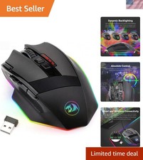 M801 Wireless Gaming Mouse, RGB Gaming Mouse with MMO 9 Programmable Macro Ed... picture