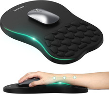 TECKNET Ergonomic Mouse Pad with Wrist Rest,Soft Comfortable Massage Design picture