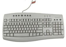 Microsoft Vintage PS/2 Wired Keyboard Multimedia Keys X08-01062 White Beige picture
