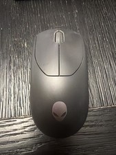 Alienware Pro Wireless Gaming Mouse PROWS Black Ultra-Light Wireless Light Used picture