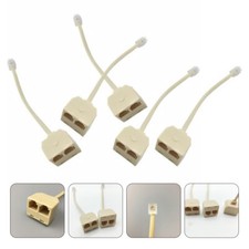 5pcs RJ11 Socket Splitter Male To Female Adapter For Landline Telephone picture