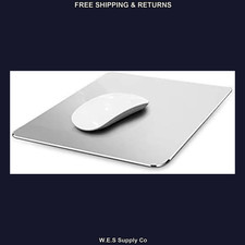 Vaydeer Aluminum Mouse Pad, 11.8 x 9.5 Inch Double-Sided Metal Mat, Silver picture