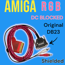 High Quality Amiga SCART RGB TV Cable 2.5m Audio RCA RCA, Genuine DB23 picture