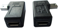 USB 2.0 Adapter Plug 1 Pair 90 Degree Left and Right Angle Mini USB Male picture