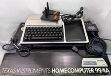 Vtg TI-99/4A Texas Instruments Home Computer Boxed w/ Controllers Repair READ picture