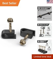 Single Cable Clips with Screws - 1/4 Inch Coaxial Cable Clamps Outdoor - Exte... picture
