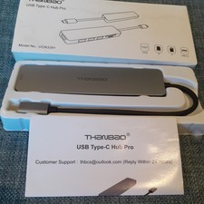 USB C Hub Multiport Adapter - 7 in 1 Dongle with 4K HDMI Output, 3 USB 3.0 Ports picture