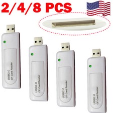 2/4/8PCS USB 2.0 Compact Flash CF Memory Card Reader White Simple US picture