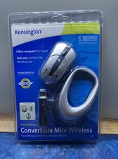 Kensington 72229 Silver Wireless USB Convertible Dual Size Optical Pocket Mouse picture