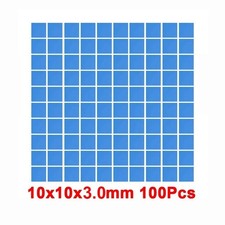 100PCS 10x10x2mm Thermal Pads Fast Cooling Non-Conductive for CPU GPU picture