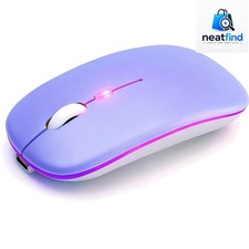 Elegant Wireless Bluetooth Mouse in Purple – Dual Mode, Silent Click Technology picture