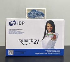 IDP SMART-21S Starter ID Printer Bundle plastic card printer color New Open Box picture