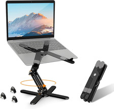 Laptop Stand with 360 Rotating Base, Computer Notebook Laptop Riser Metal picture
