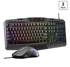 Redragon S101-1 Wired USB RGB Keyboard & 7200 DPI Mouse Combo Black QWERTY picture