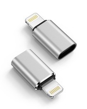 2-Pack USB C to Lightning Adapter, 2 Pcs C Silver picture