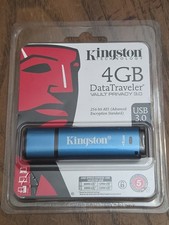 Kingston Technology 4GB Data Traveler, Vault Privacy Edition, 256-bit AES Blue picture