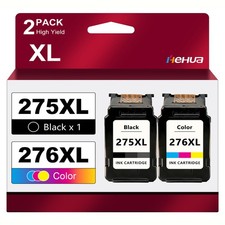 2 Pack PG-275XL CL-276XL Ink Cartridges For Canon PIXMA TS3522 TS3722 TR4722 picture