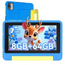 Quad-Core Kids 64GB Wi-Fi 7 Inch Tablet + New Case Bundle Parental Control picture