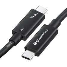 [Intel Certified] 40Gbps Active Thunderbolt 4 Cable 6.6ft Black [8K@60Hz / picture