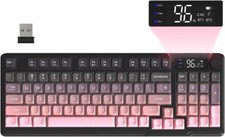 FREEWOLF M96 Dual Mode Wireless Gaming keyboard with Display Screen RGB Backlit picture