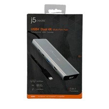 j5create USB4 Dual 4K Multi Port Hub JCD401 Space Gray Black picture