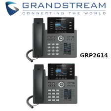 2 Grandstream GRP2614 4-Line 4 SIP Gigabit Office IP Color Phone w/ Power Supply picture