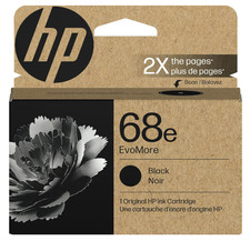 HP 68e EvoMore High Yield Black Ink Cartridge, with Envy 6100e, 6500e, 7FP22TN picture