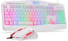 REDRAGON S101W-1 Wired RGB Backlight Gaming Keyboard & Mouse Combo 3200 DPI picture