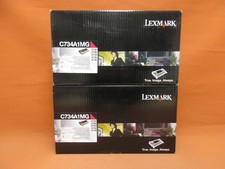 2x Genuine Lexmark C734A1MG Magenta Original Packaging picture