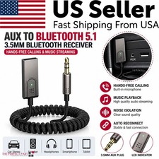 AUX To Bluetooth 5.1 Adapter 3.5mm Bluetooth Receiver Microphone For Car Stereo picture