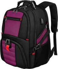 YOREPEK Travel Backpack, Extra Large 50L Laptop Backpacks for 17 inch, Purple  picture