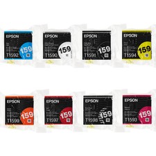(8pcs)New EPSON R2000 T159 Series complete set Printer Ink Cartridges New sealed picture